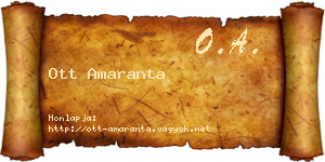 Ott Amaranta névjegykártya